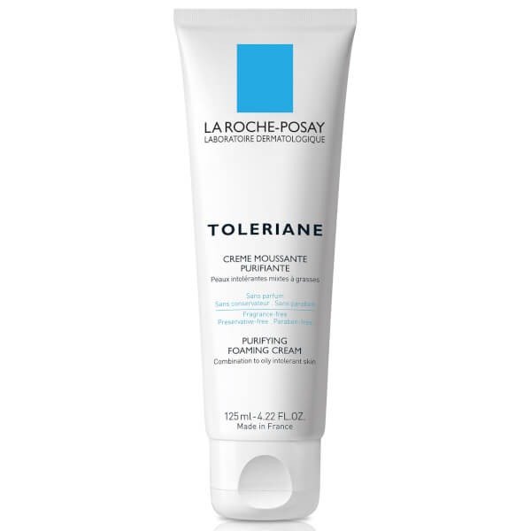 Toleriane Purifying Foaming Cream Facial Cleanser for Sensitive Skin with Glycerin, 4.22 Fl. Oz.
