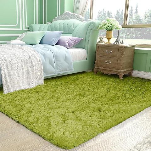 Ophanie 室内装饰地毯4 x 6Feet  绿色