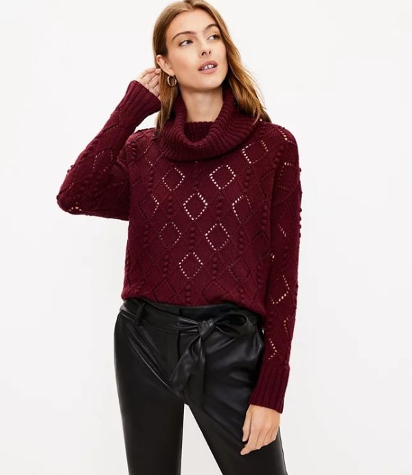 Bobble Turtleneck Sweater | LOFT