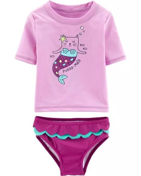 婴儿猫咪美人鱼泳衣，也有小童码