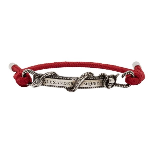 Alexander McQueen - Burgundy Snake & Horse Bracelet