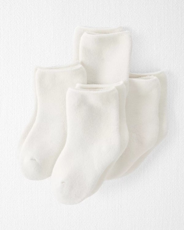 婴儿有机棉袜4双