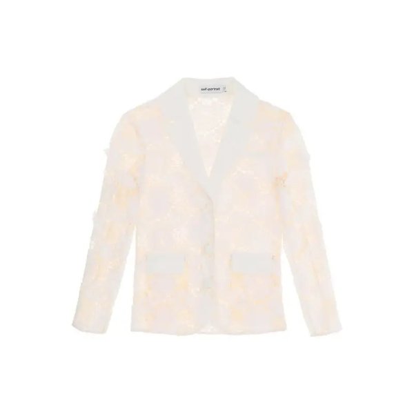 SELF PORTRAIT cotton floral lace jacket