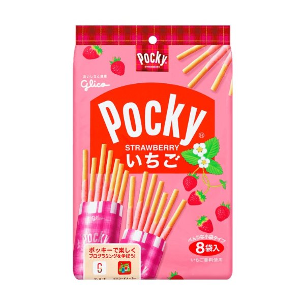 GLICO Pocky 家庭装 草莓口味 8袋入 104g | 亚米