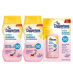 Coppertone WaterBabies Pure & Simple Mineral Based Lotion + Stick SPF 50 Multipack