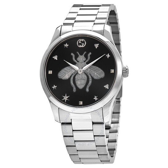 G-Timeless Quartz Black Dial Ladies Watch YA1264136
