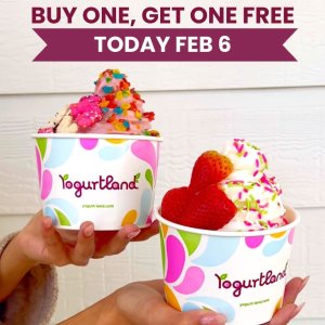 Today Only: Yogurtland National Frozen Yogurt Day Limited Time Promotion
