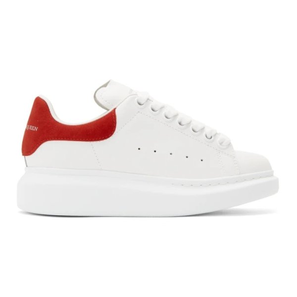 White & Red Oversized Sneakers