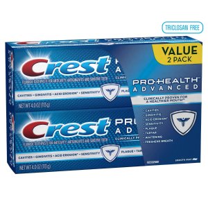 Crest Pro-Health Advanced Smooth Mint Toothpaste 4 oz, Twin Pack
