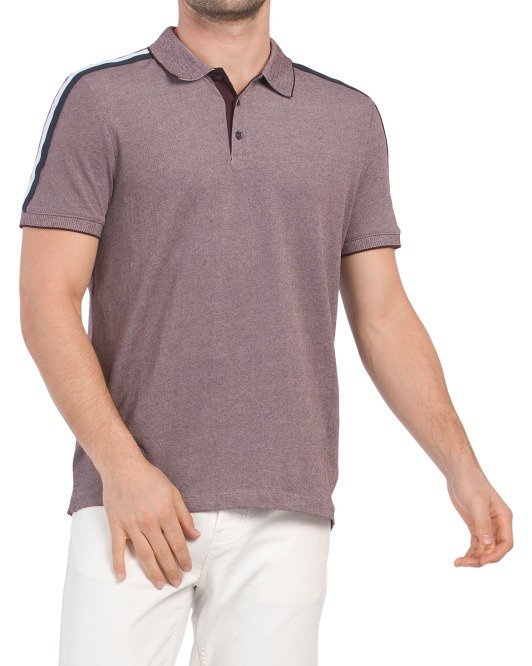 Short Sleeve Bicolor Tipped Polo Shirt