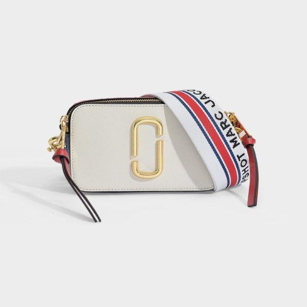 Snapshot Bag in White Leather