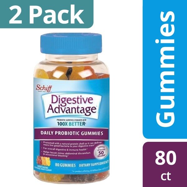 (2 pack)Daily Probiotic Gummies, 80 count