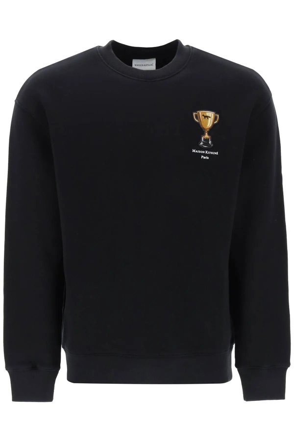 Crew-neck sweatshirt with Trophy embroidery Maison Kitsune