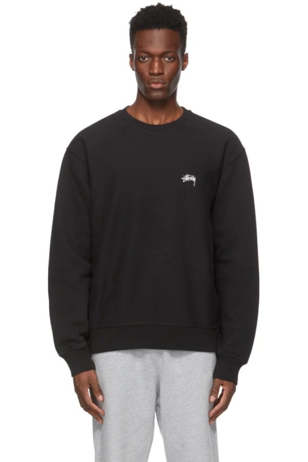 Black Stock Logo Sweatshirt