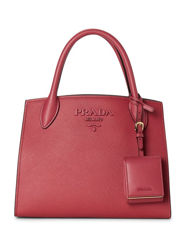 Red Monochrome Saffiano Leather Bag