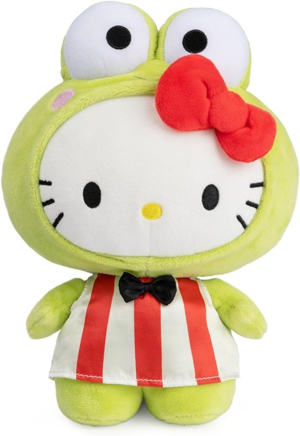 Sanrio Hello Kitty Keroppi Plush Toy, Premium Stuffed Animal for Ages 1 and Up, Green, 9.5"