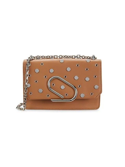 Alix Studded Leather Chain Clutch