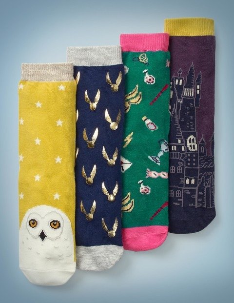 4 Pack Harry Potter Socks - Multi/Gold | Boden US