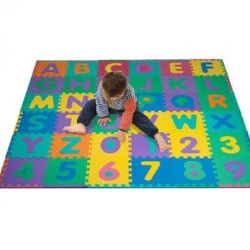 96-Piece Foam Floor Alphabet and Number Puzzle Mat For Kids