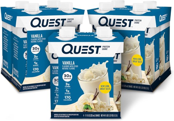 Quest Nutrition Vanilla Protein Shake  4 Count (Pack of 3)