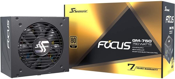 FOCUS GM-750, 750W 80+ Gold, Semi-Modular PSU
