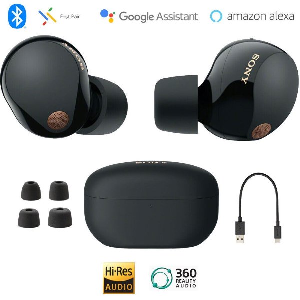 WF-1000XM5 Industry Leading Noise Canceling Truly Wireless Earbuds (Black)