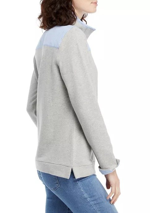 Women's Long Sleeve Button Pullover