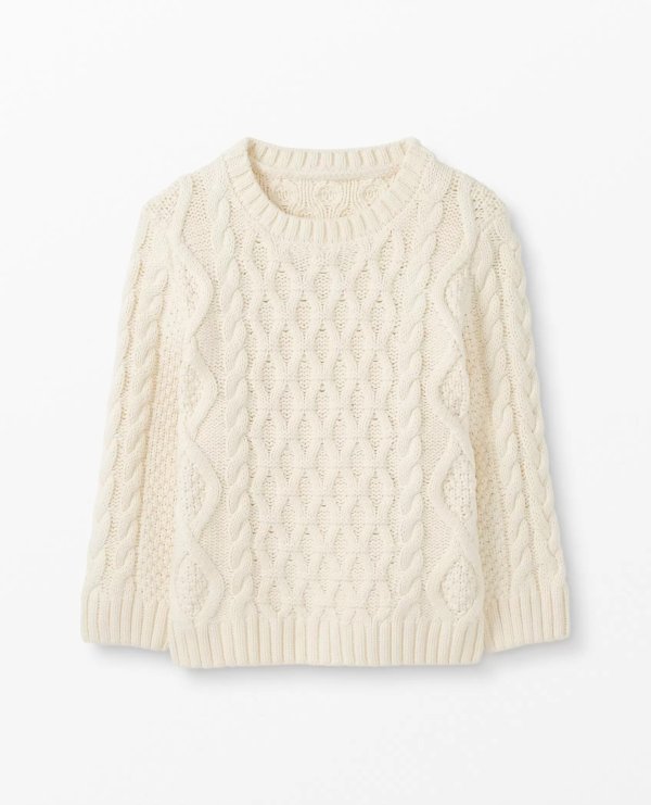 Cableknit Sweater In Cotton & Merino