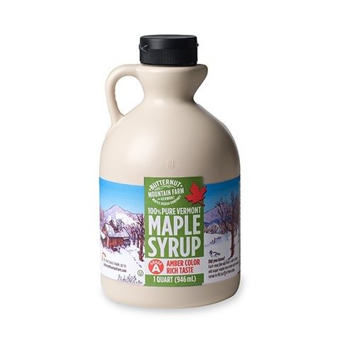 100% Pure Vermont Maple Syrup, Grade A Amber Rich, 32 Fl Oz (1 Quart)