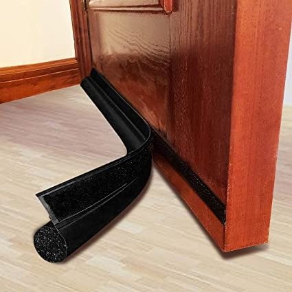 Black 32" Door Sweeps for Interior Doors and Exterior Draft Stopper Soundproof Door Sweep Crack Blocker