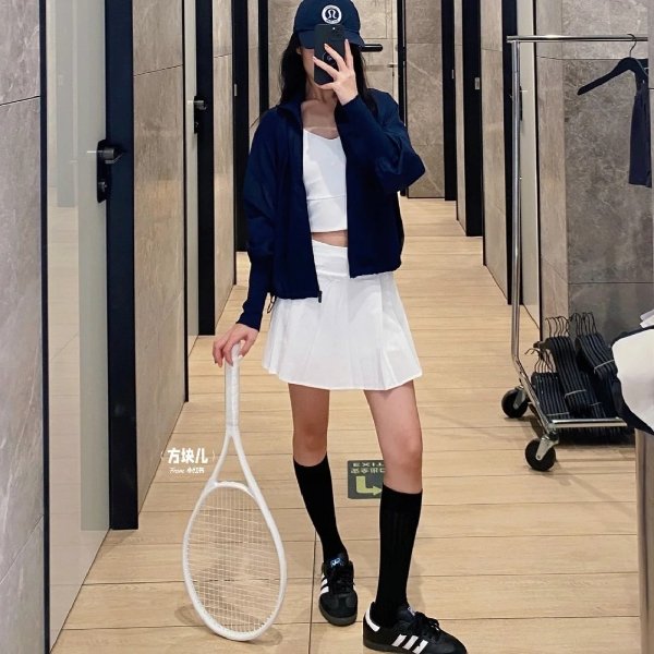 Asymmetrical Pleated Tennis Skirt