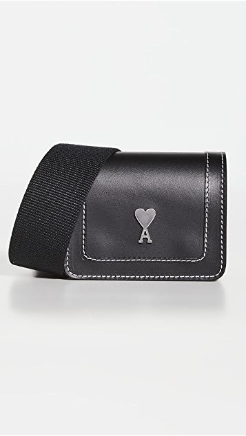 Compact Wallet with Leather Strap