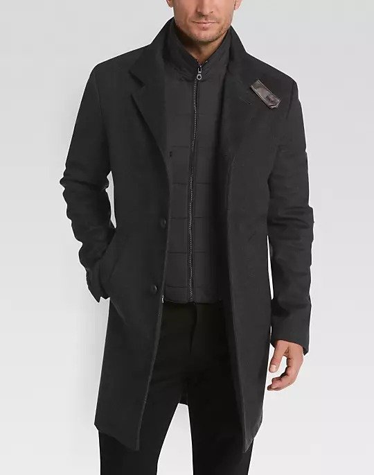 JOE Joseph Abboud Charcoal Modern Fit Car Coat - Men's Casual Jackets | Men's Wearhouse