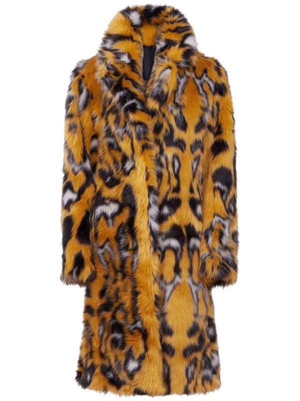 Rabanneleopard-print faux-fur coat