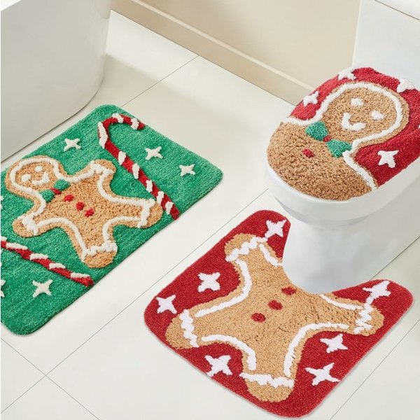 Gingerbread 浴室地垫3件套
