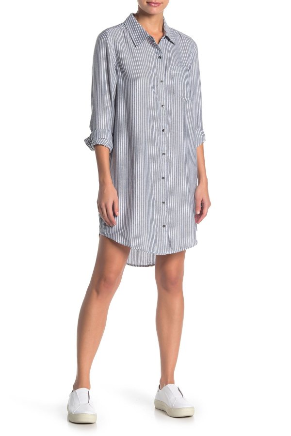 Stripe Button Down Dress Shirt (Regular & Petite)