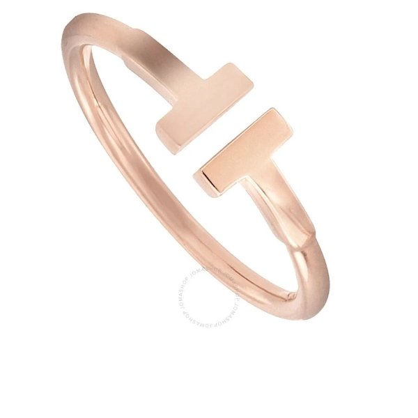 Tiffany Ladies 18k Rose Gold Tiffany T Wire Ring, Size 7