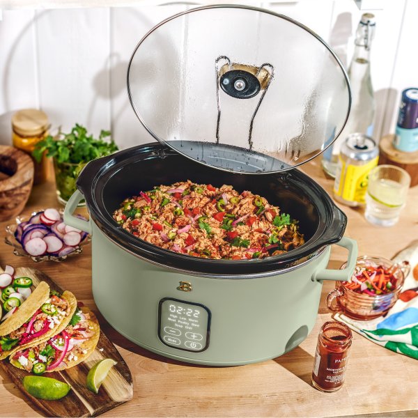 6 Qt Programmable Slow Cooker, Sage Green by Drew Barrymore