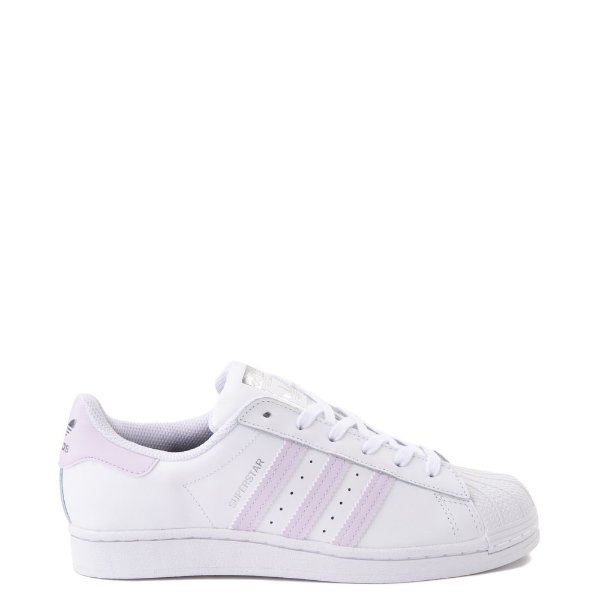 Womens adidas Superstar Athletic Shoe - White / Lavender