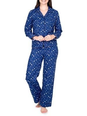 2-Piece Cosmic Cozy Flannel Pajama Set