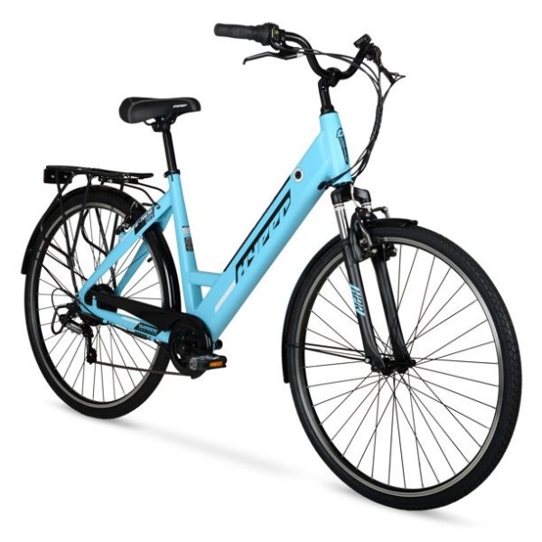 E-Ride Electric Pedal Assist Commuter Bike, 700C Wheels, Blue