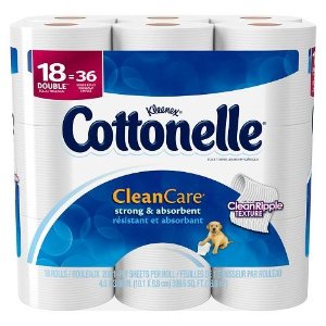 2 Packs of Cottonelle Clean Care Toilet Paper 18 Double Rolls @ Target