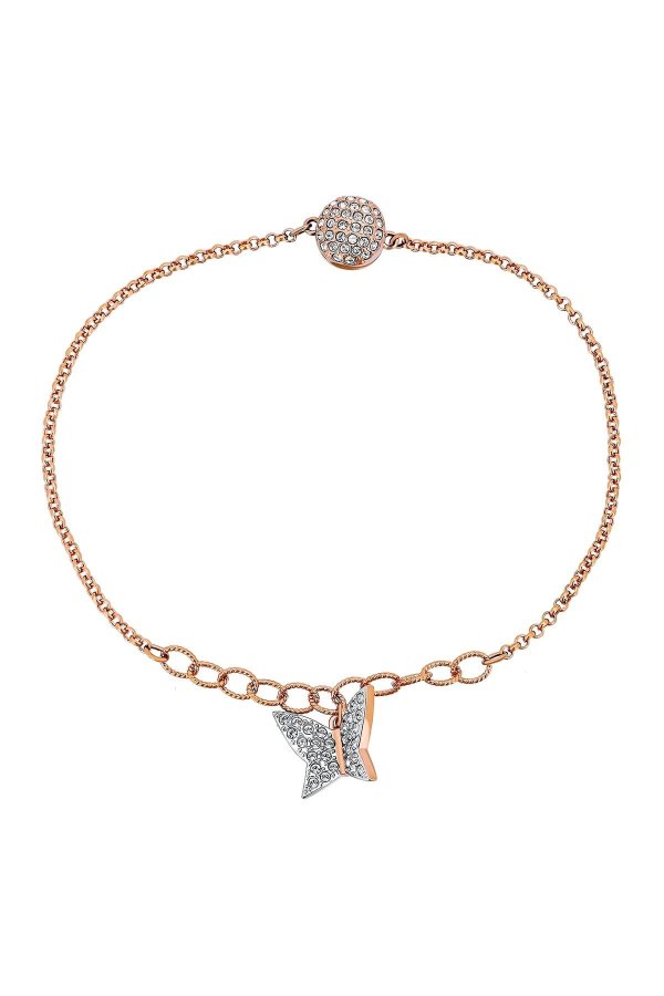 Lilia 18K Rose Gold Plated Swarovski Crystal Butterfly Bracelet