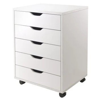 Halifax 5 Drawer Closet Cabinet - White
