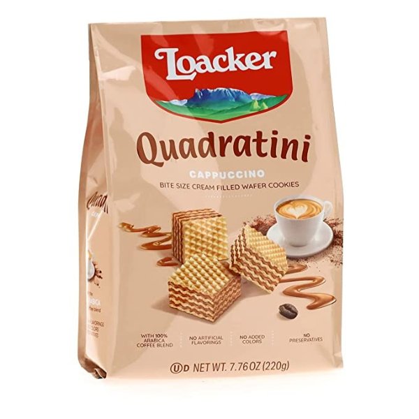 Loacker Quadratini 优质卡布基诺威化饼干 7.76oz