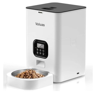VOLUAS 宠物自动喂食机 4L 可设置4餐 10秒语音录制