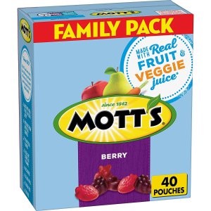 Mott's Fruit Flavored Snacks, Berry, Family Pack, Gluten Free, 40 ct