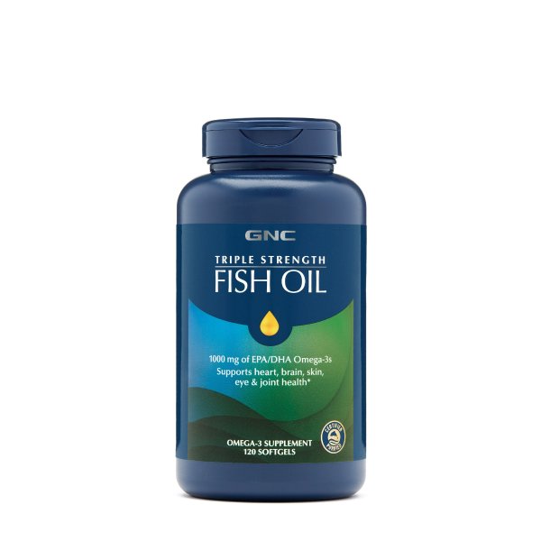 Triple Strength Fish Oil (120 ct) – For Brain, Eye, Heart Health ||