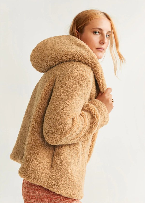 Hooded faux shearling jacket - Women | OUTLET USA