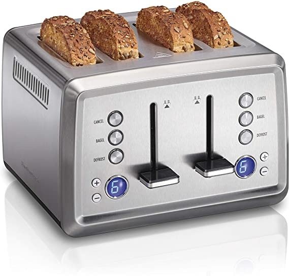 24796 Toaster with Bagel & Defrost Settings,  4 Slice